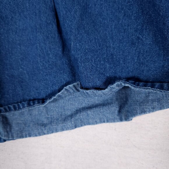 Country Store Floral Embroidered Blue Denim Shirt Womens 2X Long Sleeve Boho - Picture 13 of 16